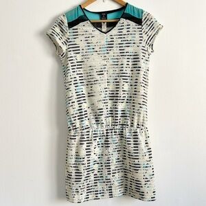Barney’s New York Mini Dress Short Sleeve Striped Mesh